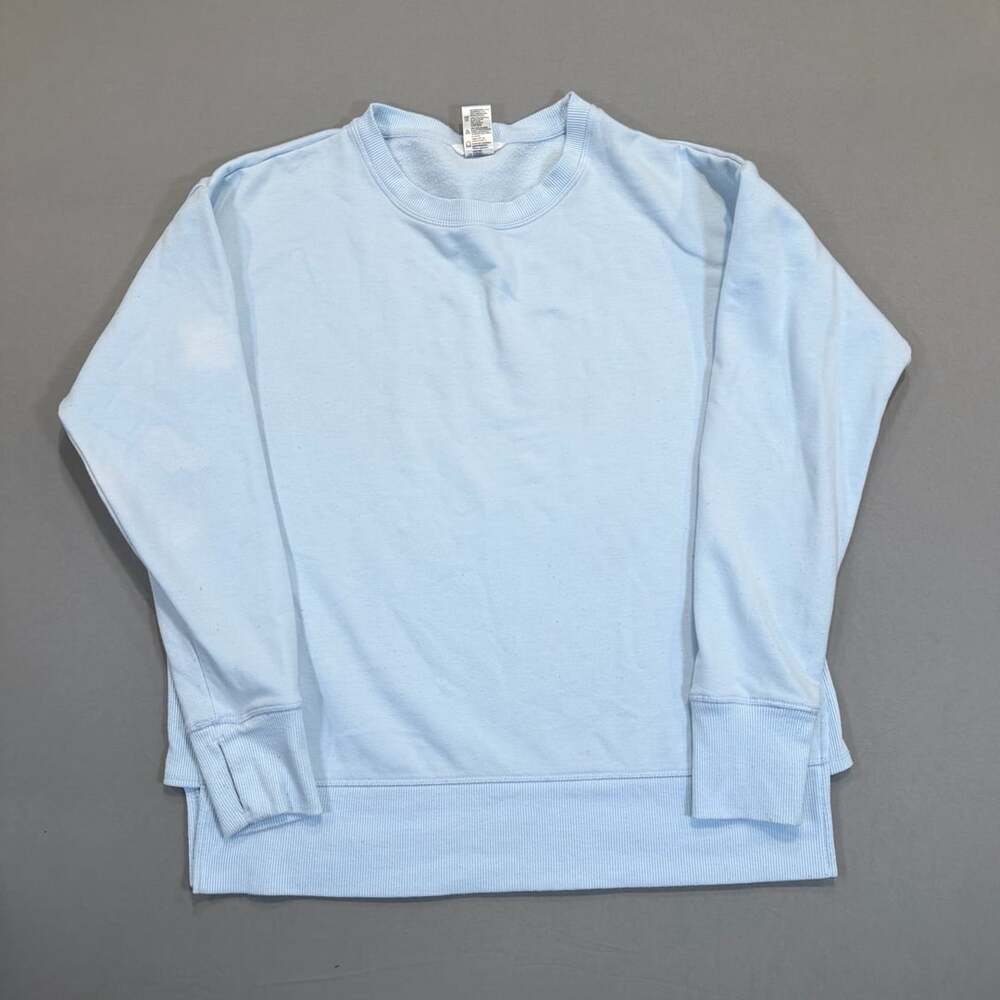 Jockey Sweatshirt Size M Light Blue Crewneck Long Sleeve